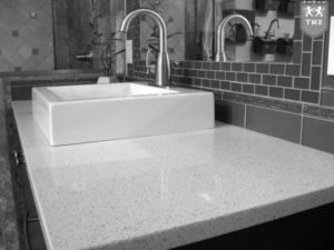 White Granite Bathroom Countertops