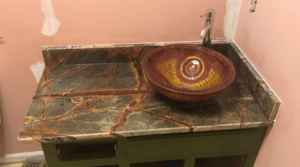 Project Profile: Rainforest Brown Marble Vanity in Newman, GA