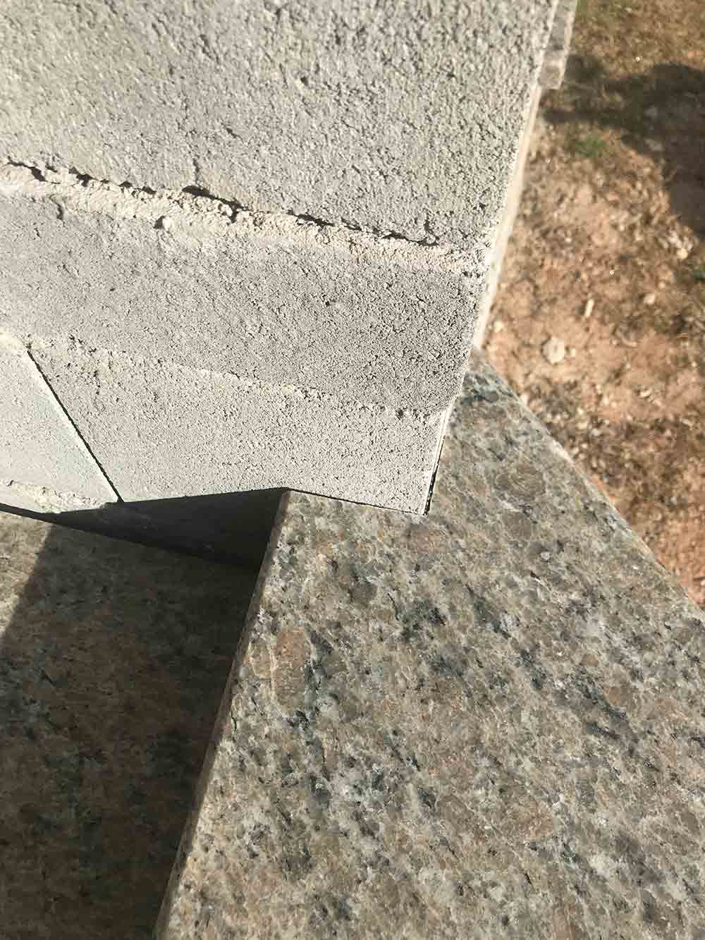 Photo of Caramalo granite installed in BBQ area.